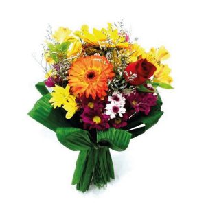 BOUQUET COMPACTO DE FLORES DO CAMPO