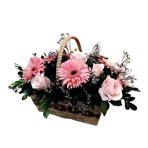 Cesta de Gerberas com Rosas