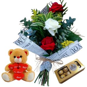 Kit Alma Gêmea com rosas colombianas
