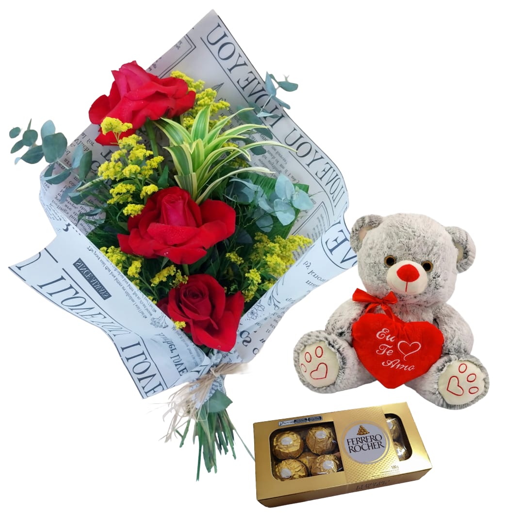 Arranjo Carinho Rosas Colombianas (mile)