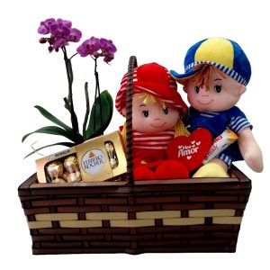 Arranjo Carinho com Mini Orquideas- Nois Dois