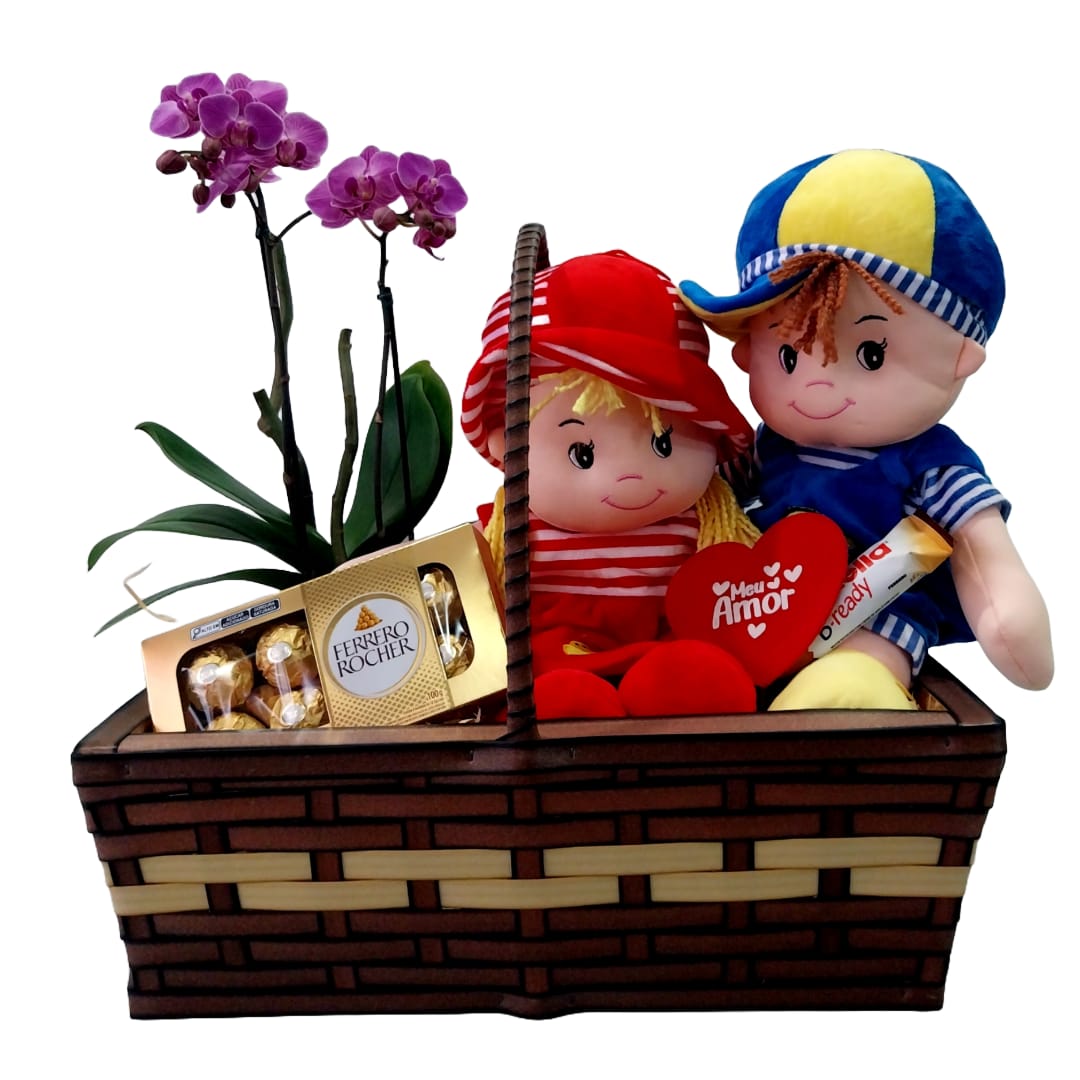 Arranjo Carinho com Mini Orquideas- Nois Dois
