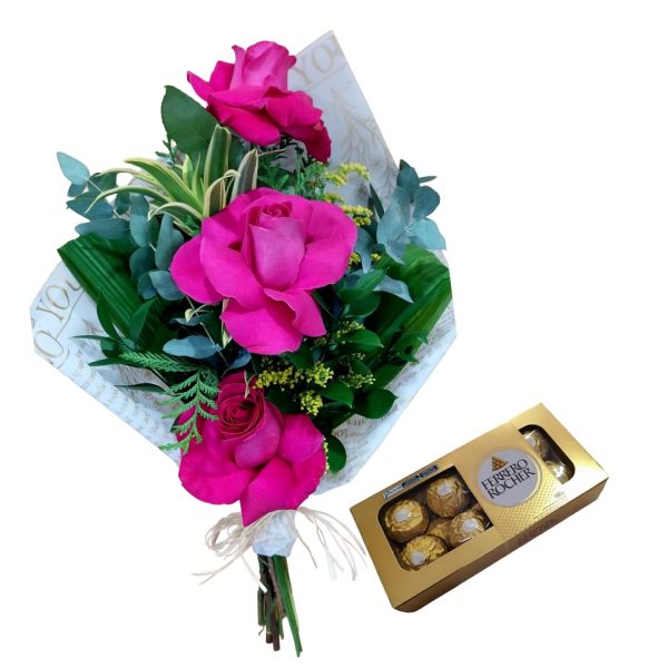 Bouquet Pink colombianas com Ferrero Rocher 8 Unidades